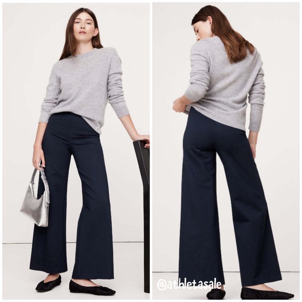 NWT Athleta Ultra-High Rise Wide-Leg Everywhere Ponte Cropped Pant